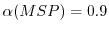 $\alpha(MSP)=0.9$