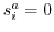 $s_i^a=0$