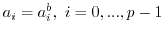 $\partial \Delta_{00}/\partial {a_i},\ i=0,...,p-1$