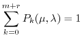 $\rho=\lambda/\mu$
