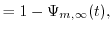 $\displaystyle T(m,\infty,\mu,\lambda)=\frac {\rho^m}{m!m\mu (1-\rho / m)^2} P_0^{\infty}(\mu,\lambda) .$