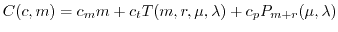 $\displaystyle \Delta (\mu,\lambda)=\sum_{k=0}^{m+r} (P_{k}(\mu,\lambda)-P_{k}^0)^2 .$