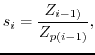 $\displaystyle s^{6}_i=1/4 \ s_i .$
