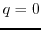 $q=0$
