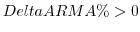 $DeltaARMA\%>0$
