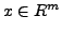 $x\in R^m$