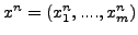 $x^n=(x_1^n,....,x_m^n)$