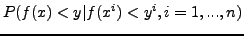 $P(f(x)<y\vert f(x^i)< y^i, i=1,...,n)$