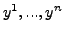 $y^1,...,y^n$