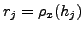 $r_j=\rho_x(h_j)$