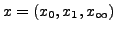 $x=(x_0, x_1, x_{\infty})$