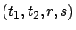 $(t_1,t_2,r,s)$