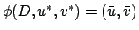 $\phi(D,u^*,v^*)=(\bar{u},\bar{v})$