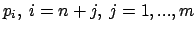 $p_i,\ i=n+j, \ j=1,...,m$