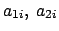 $a_{1i},\ a_{2i}$