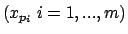 $(x_{p_i}\ i=1,...,m)$