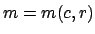 $m=m(c,r)$