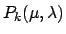 $P_{k}(\mu,\lambda)$