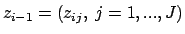 $z_{i-1}=(z_{ij},\ j=1,...,J)$