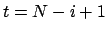 $t=N-i+1$