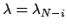 $\lambda=\lambda_{N-i}$
