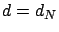 $d=d_N$
