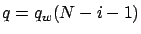 $q=q_w(N-i-1)$