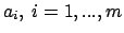 $a_i,\ i=1,...,m$