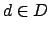 $d \in D$