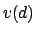 $v(d)$