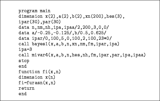\begin{codesamp}
> ex9 \end{codesamp}