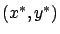 $(x^*,y^*)$