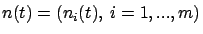 $n(t)=(n_i(t),\ i=1,...,m)$