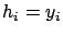 $h_i=y_i $