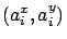 $(a_i^x,a_i^y)$