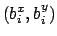 $(b_i^x,b_i^y)$