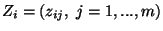 $Z_i=(z_{ij},\ j=1,...,m)$