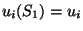 $u_i(S_1)=u_i$