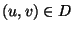 $(u,v) \in D$