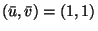 $(\bar{u},\bar{v})= (1,1)$