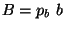 $B=p_b\ b$