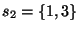 $s_2=\{1,3\}$