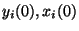 $y_i(0),x_i(0)$