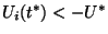 $U_i(t^*) < -U^*$