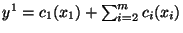$y^1=c_1( x_1)+\sum_{i=2}^m c_i(x_i)$