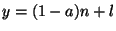 $y=(1-a)n+l$