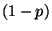$(1-p)$