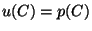 $u(C)=p(C)$