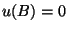 $u(B)=0$