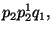 $\displaystyle p_2 p_2^1 q_1,$